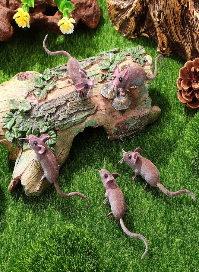 Toddmomy Fake Mouse: 5Pcs Fake Mice Simulated Mouse Toy Rat Figurine Terrible Prank Props for Halloween Party Supplies - Image 5